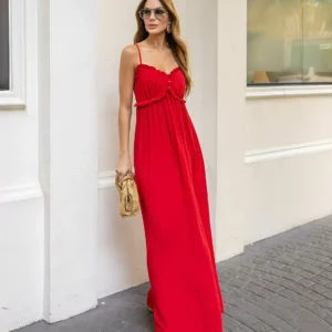 VESTIDO LONGO COM ALÇAS