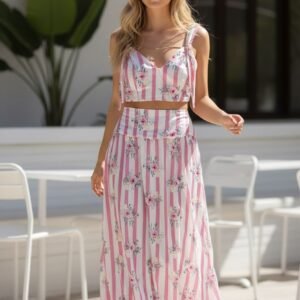 CONJUNTO FLORAL ROSA M